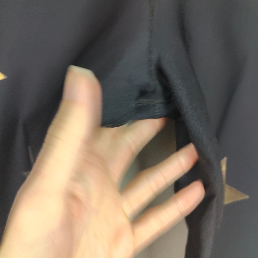 Ultracor Leggings‎ Womens XS Black Gold Star Foiled Print Athletic Compression - Picture 4 of 10